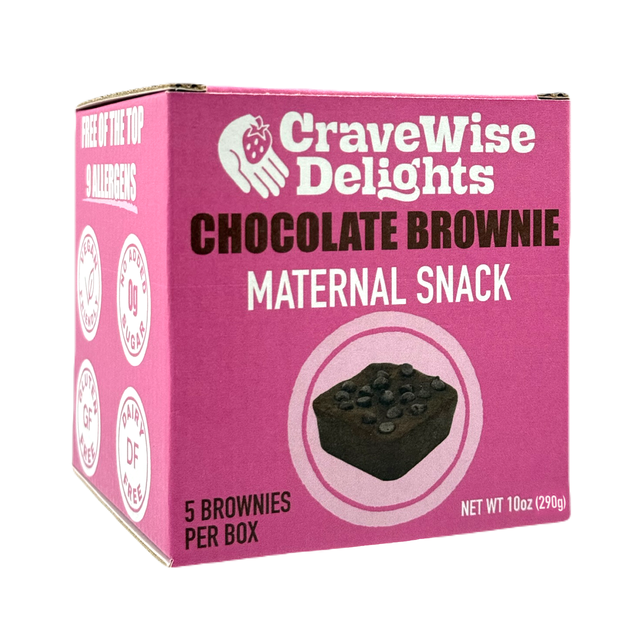 CraveWise Delights Chocolate Brownie Box (5 bars)