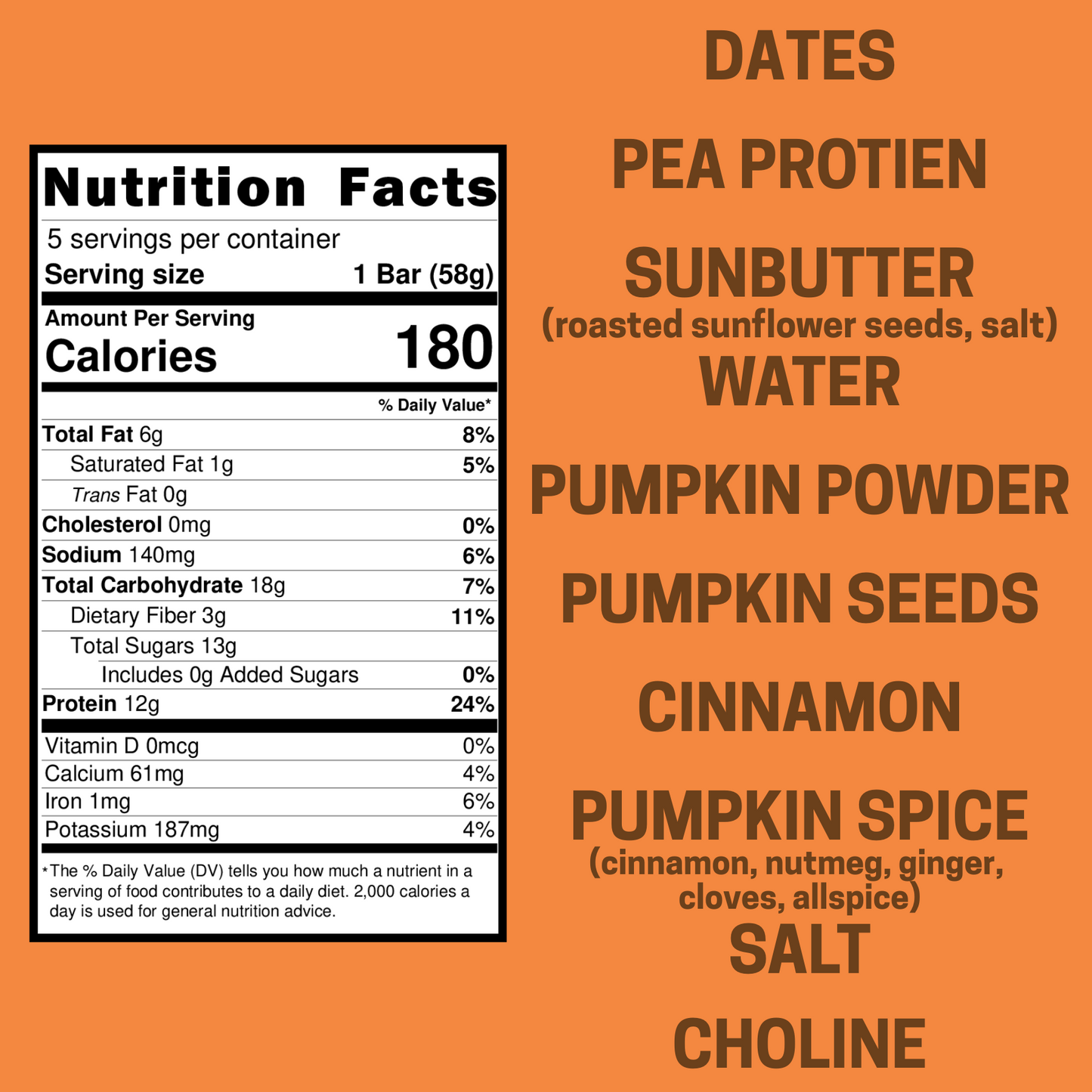 [LIMITED TIME] Pumpkin Pie Plant Based Protein Bar - 5 Pack