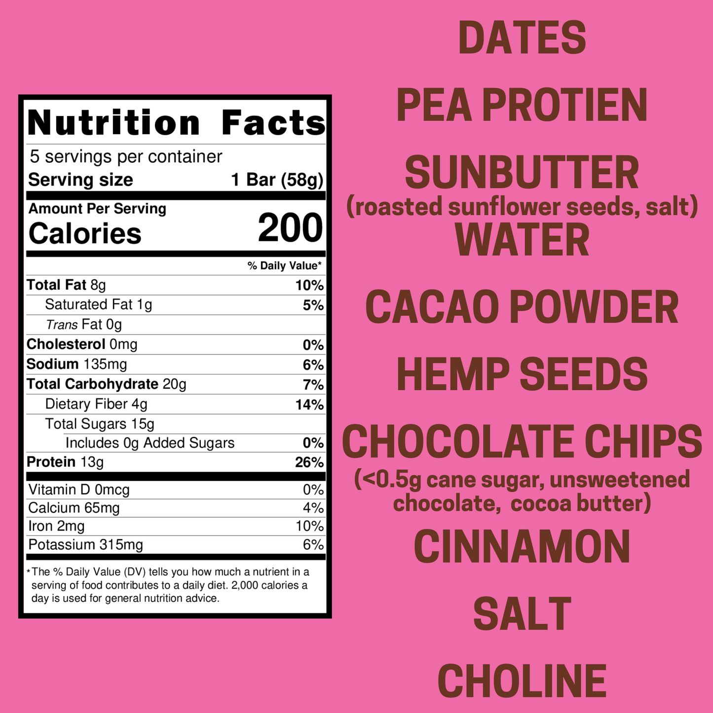 Chocolate Brownie Plant Based Protein Bar - 5 Pack