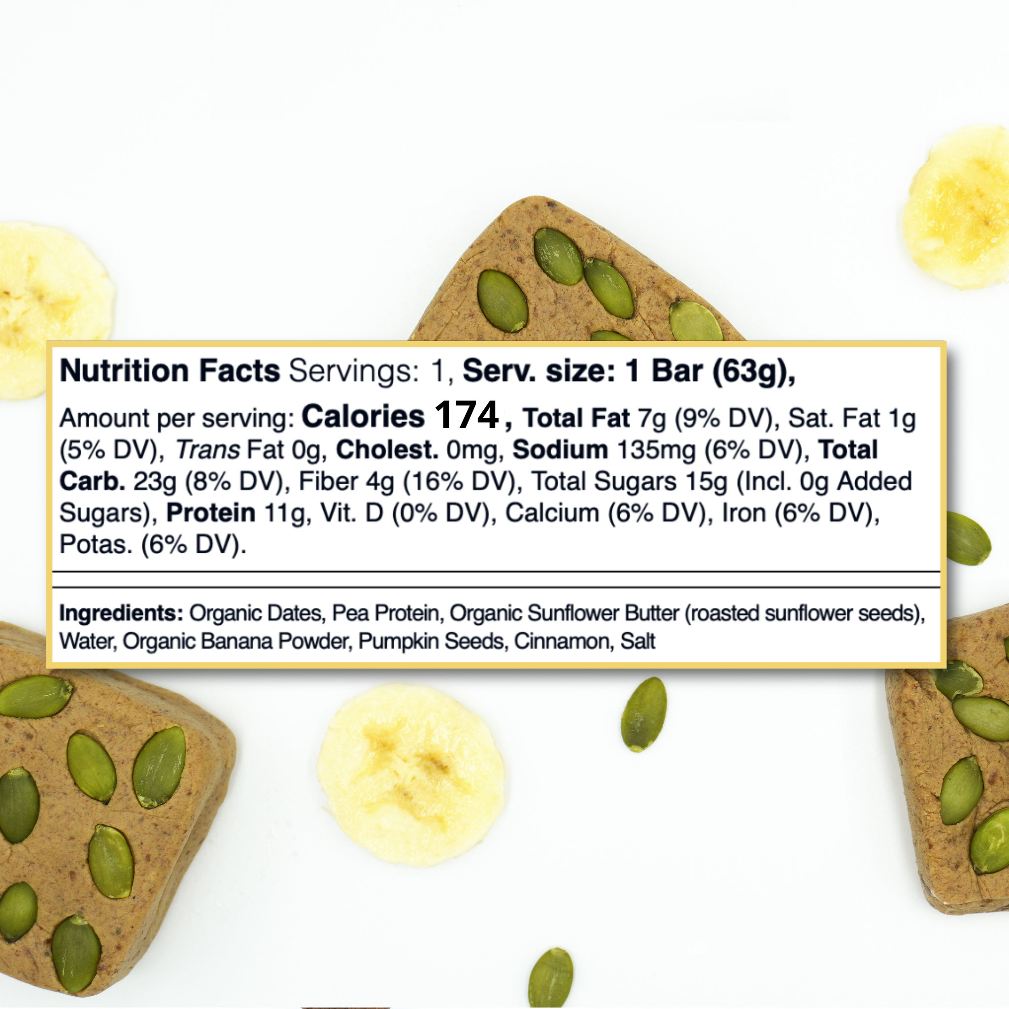Banana Bread Plant Based Protein Bar - 5 Pack