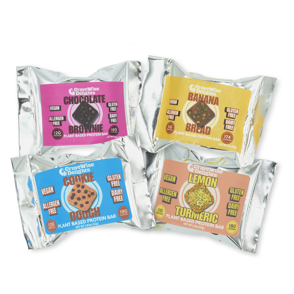 Plant Based Protein Bar Sample Pack - 4 Pack